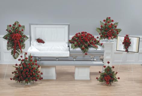 Casket Set/Red Rose/CLICK FOR PRICE/ BUY SEPARATE