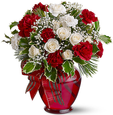 A Christmas Joy/Roses,Carnations,Baby Breath,Holly