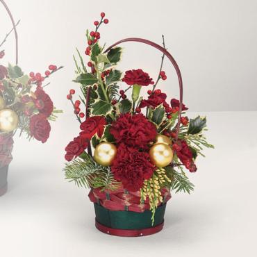 Small Yuletide Greetings Basket/Carns,Berries