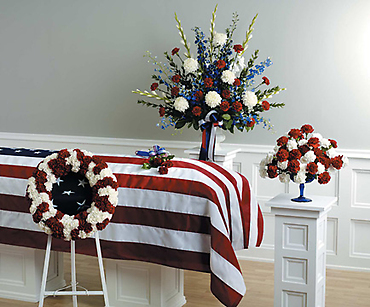 Casket Set Patriotic/CLICK FOR PRICE/ BUY SEPARATE