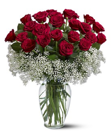 Love and Luxury bouquet/24 Roses,Baby breath