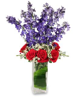 American Spirit/Delphenium,Roses,Wax