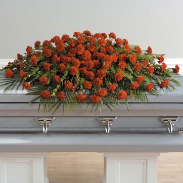 A Life Well Lived Full Casket Spray/Carnations in any color