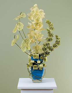 Green Sympathy Arrangement/Orchid,Bell of Ireland,Antherium