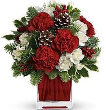 A Bunch Of Christmas/Carnations,Holly,Cones