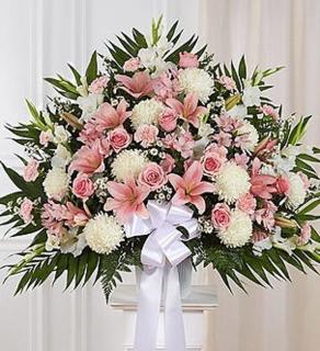 Funeral Basket/Carnations,Roses,Lilly,Football,Monte
