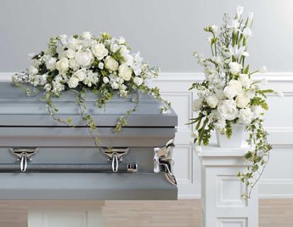 Casket Set/Iris,Roses,StockCarns/CLICK FOR PRICE/ BUY SEPARATE