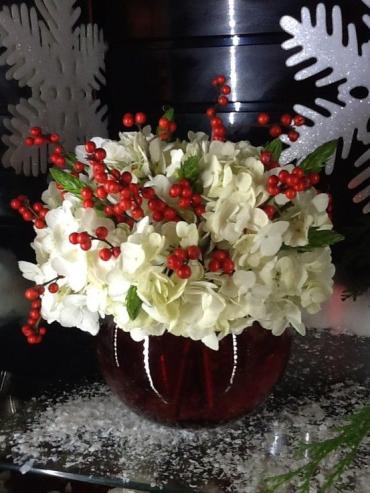 Christmas Snow/Hydrangea,Berries