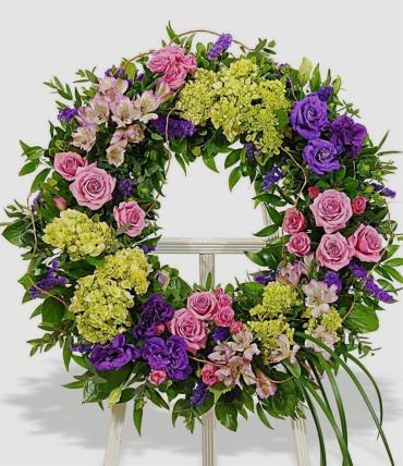 Floral Wreath/Lisianthus,Rose,Hydrangea,Alstro