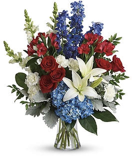 Colorful Tribute/Lily,Hydrangea,Snaps,Delph,Rose,Alstro,Carns