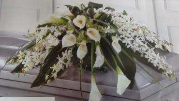 Artistic Casket Spray/Calla lilly,Orchid,Hydrangea