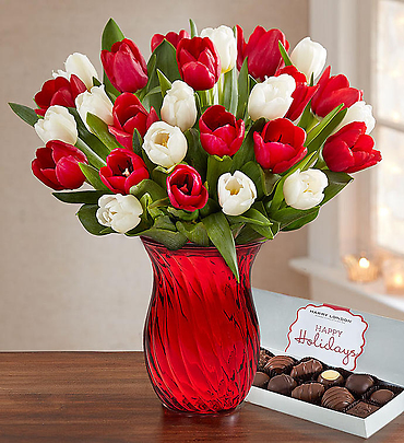 HolidayTulips/White Tulips,Red Tulips/Click For Different Sizes