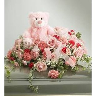 A Infant And Child Casket Spray/Roses, Carns, Baby Breath