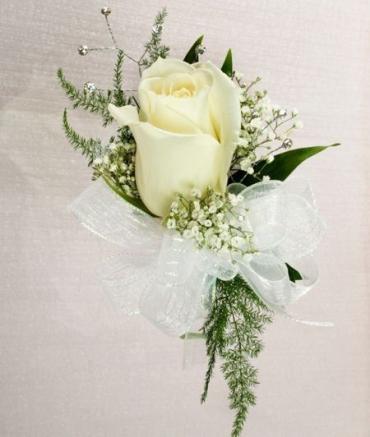 Rose Corsage/Rose, Plumosa,Baby Breath/Color Optional