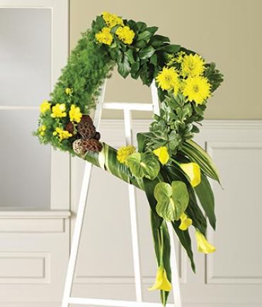 Frame/Freesia,Lilie,Yarrow,Mums,Solidego,Fern,Salal