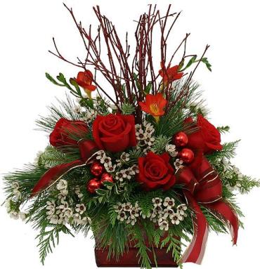 A Happy Christmas/Roses,Freesia,Wax