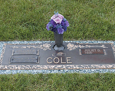 Sympathy Grave Arrangement/Roses,Carnations