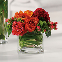 Dazzling Delight/Carnations,Gerbs,Hypericum,Roses