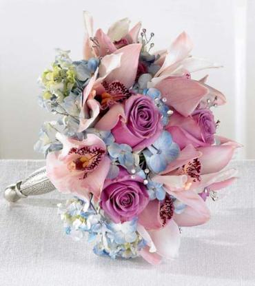 New Love Bouquet/Cymbidium Orchid,Roses,Hydrangea