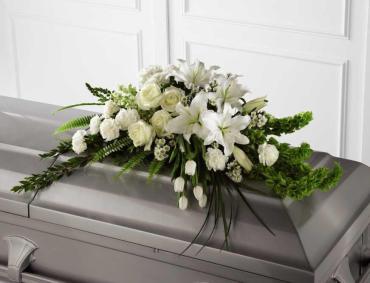 Resurrection Casket Spray/Lily,Roses,Tulip,Bells,Monte