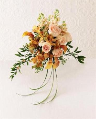 Sunrise/Calla lilies,Roses,Stock,Mokara Orchid