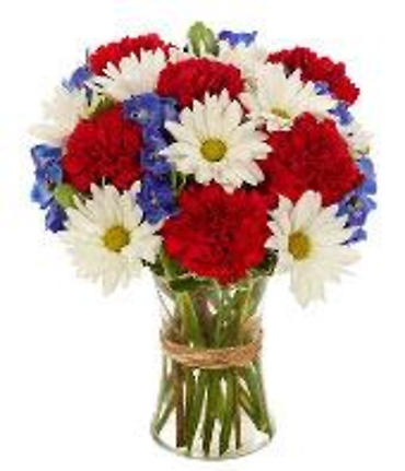 American Glory/Carnation,Delphenium,Daisy