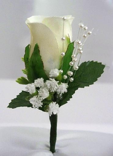 Boutonniere/Rose,Baby Breath/Color Optional