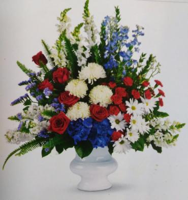 Funeral Basket/Hydrangea,Roses,Delph,Snaps,Stock
