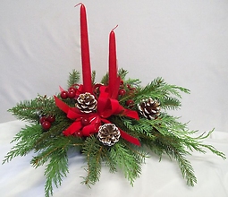 A Christmas Scene/Pine Cones,Berries