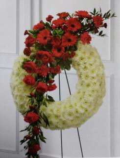 Forever Wreath/Gerbera,Roses,Carnations,Cushions