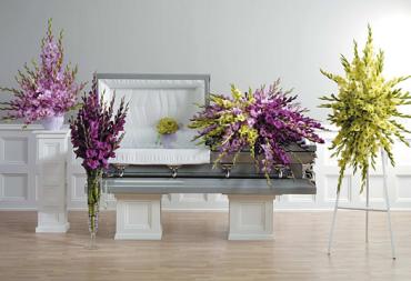 Casket Set Lavender Gladiolus/CLICK FOR PRICE/ BUY SEPARATE