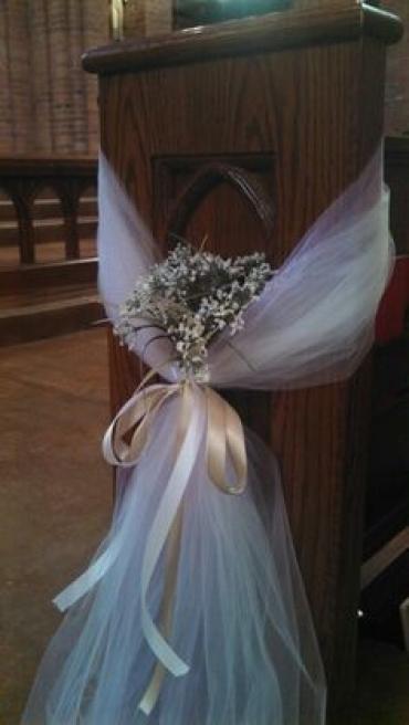 Pew Decoration/Tulle,Wax