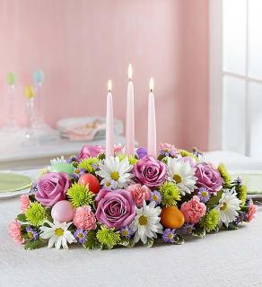Easter Center Piece/Roses,Buttons,Daisy,Monte,Carns,eggs