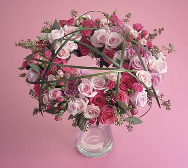 Pink & Magenta Rose Wreath