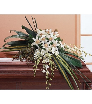 A Orchid Casket Spray