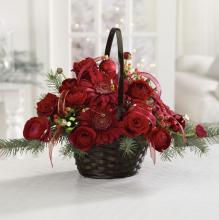Seasonal Garden Basket/Ranunculus,Gerbs,Roses