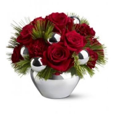 Silver Bells/Roses,Carnations,Silver Ornaments
