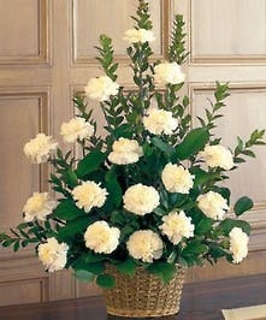 A Funeral Basket/Carnations