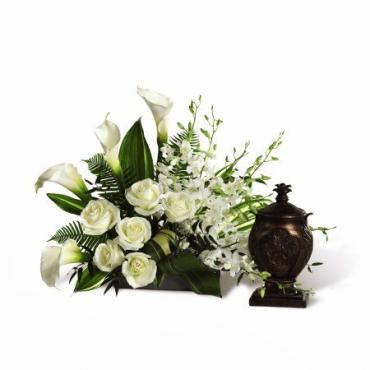 A2.Urn Arrangement/Cali Lily,Roses,Orchids