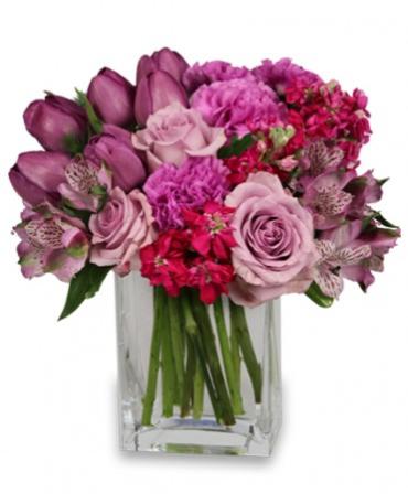 Precious Purples/Tulips,Roses,Alstro,Carns,Stock