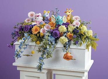 A  Animal Infant And Child Casket Spray/Roses, Solidego, Carns,